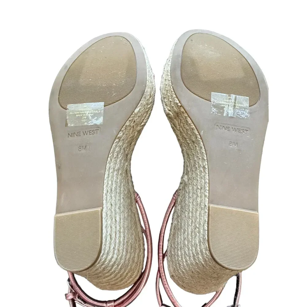 Nine West ~ Hipsta Espadrille Platform Wedge Sandals Size 8M